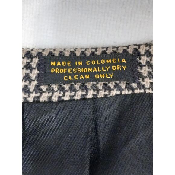 Oscar De La Renta Houndstooth Blazer Sz 48 Brown Wool Sportscoat Classy Designer - Picture 15 of 16